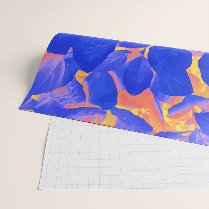 Supercontrast, Pop of Color Ultraviolet Nature, Floral Graphic Design Wrapping Paper Gallery Image 2
