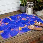 Supercontrast, Pop of Color Ultraviolet Nature, Floral Graphic Design Outdoor Rug Gallery Image 2