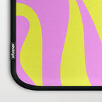 Vivid Mod Swirl Retro Abstract Pattern Neon Yellow and Pink Laptop Sleeve Gallery Image 3