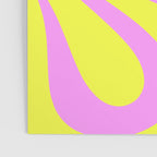 Vivid Mod Swirl Retro Abstract Pattern Neon Yellow and Pink Poster Gallery Image 3