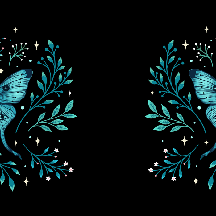 Mystical Luna Moth - Turquoise Coffee Mug Gallery Image 2