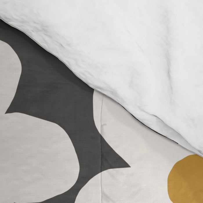 Ditsy Bloom - charcoal Comforter Gallery Image 4