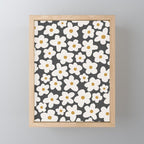 Ditsy Bloom - charcoal Mini Art Print Gallery Image 1