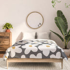 Ditsy Bloom - charcoal Comforter Gallery Image 3