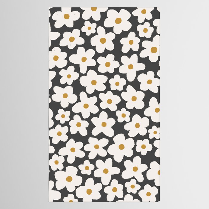 Ditsy Bloom - charcoal Tablecloth Gallery Image 2
