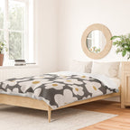 Ditsy Bloom - charcoal Duvet Cover Gallery Image 2