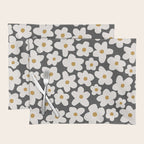 Ditsy Bloom - charcoal Placemat Gallery Image 1
