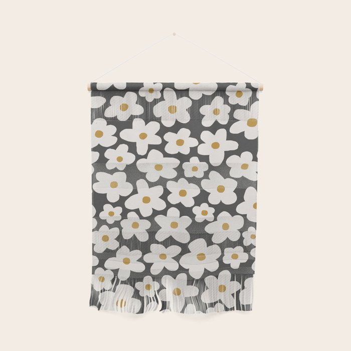Ditsy Bloom - charcoal Wall Hanging Gallery Image 1