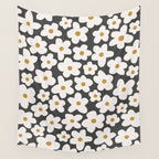 Ditsy Bloom - charcoal Wall Tapestry Gallery Image 4