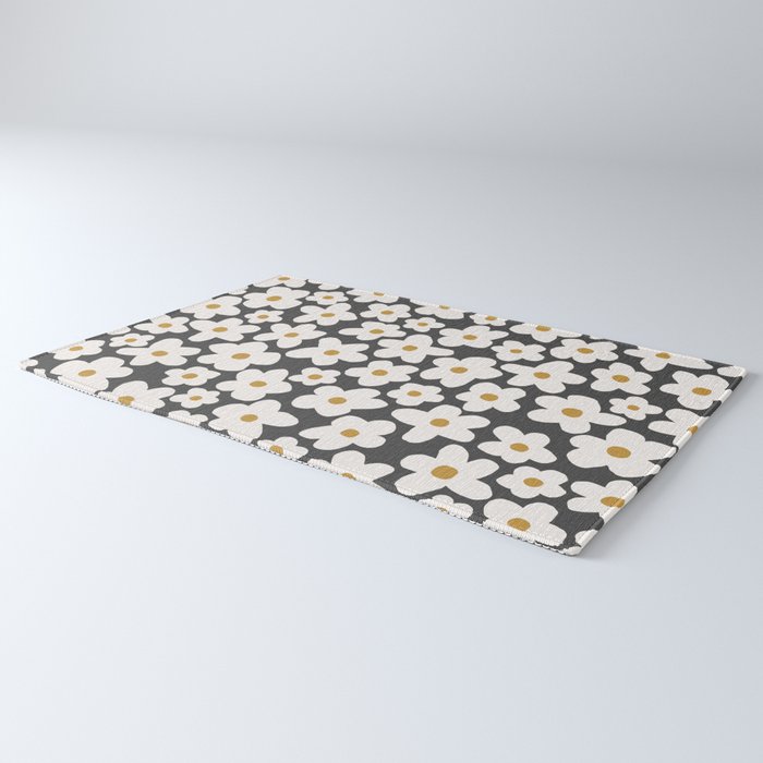 Ditsy Bloom - charcoal Rug Gallery Image 3