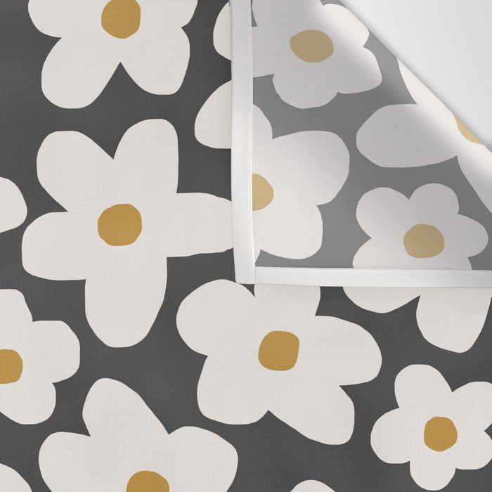 Ditsy Bloom - charcoal Wall Tapestry Gallery Image 3