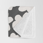 Ditsy Bloom - charcoal Throw Blanket Gallery Image 3