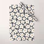 Ditsy Bloom - charcoal Wrapping Paper Gallery Image 1