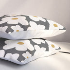 Ditsy Bloom - charcoal Pillow Sham Gallery Image 3