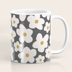 Ditsy Bloom - charcoal Coffee Mug Gallery Image 1