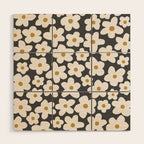 Ditsy Bloom - charcoal Wood Wall Art Gallery Image 1