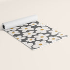 Ditsy Bloom - charcoal Yoga Mat Gallery Image 2