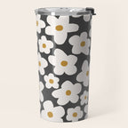 Ditsy Bloom - charcoal Travel Mug Gallery Image 2