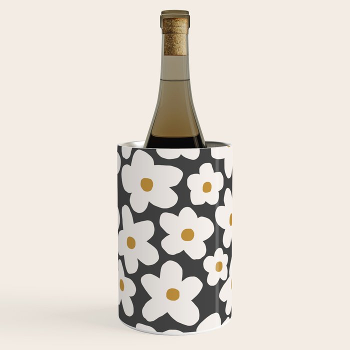 Ditsy Bloom - charcoal Wine Chiller Gallery Image 1