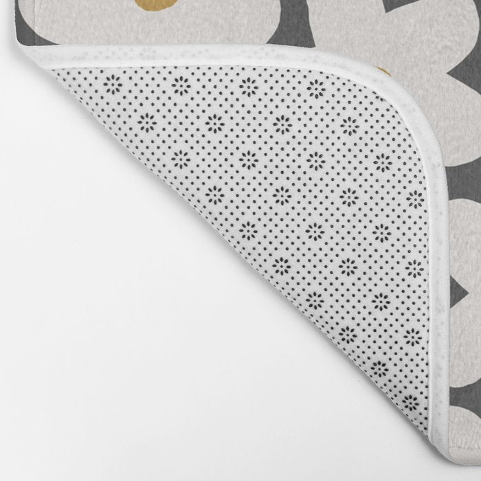 Ditsy Bloom - charcoal Bath Mat Gallery Image 2