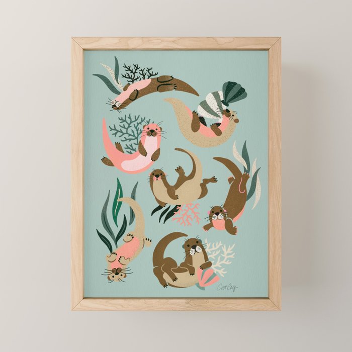 Otter Collection - Mint Palette Mini Art Print Gallery Image 1
