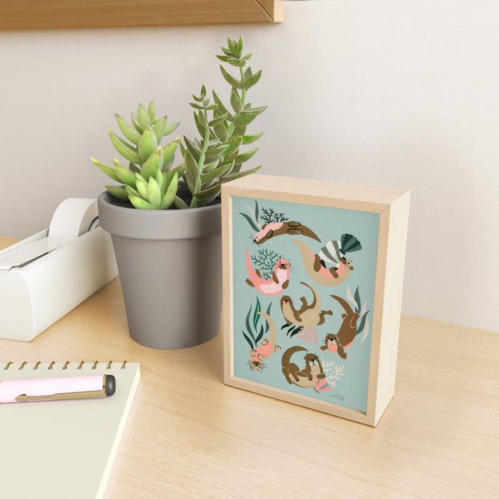 Otter Collection - Mint Palette Mini Art Print Gallery Image 2