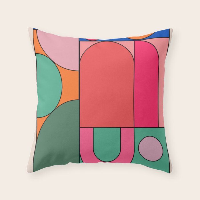 Geometric Shapes 239 Throw Pillow Gallery Image 6