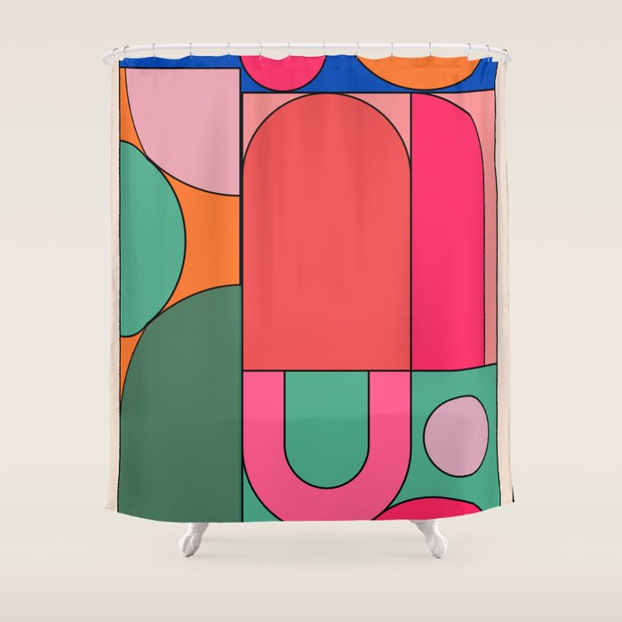 Geometric Shapes 239 Shower Curtain Gallery Image 1