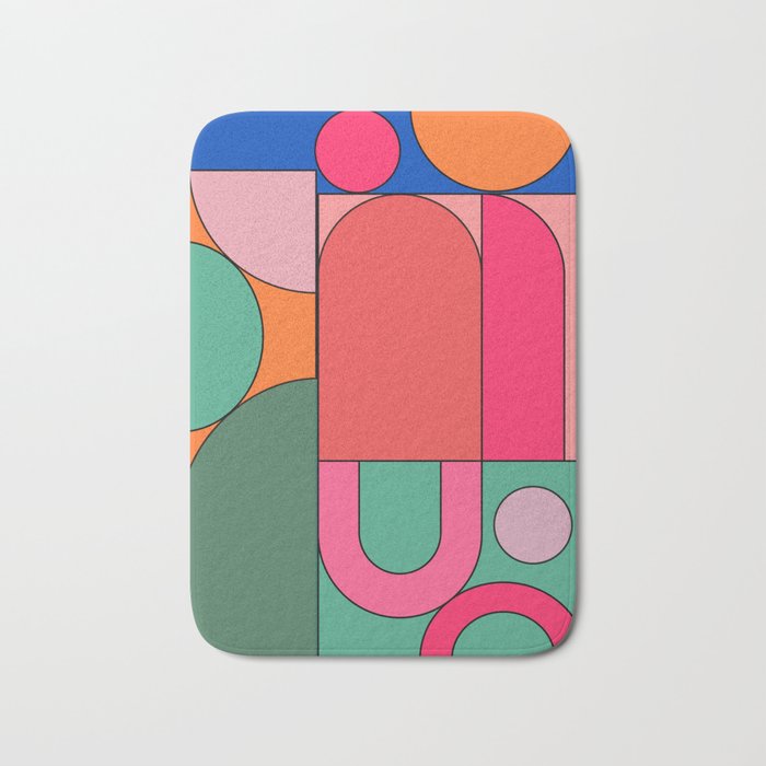 Geometric Shapes 239 Bath Mat Gallery Image 1