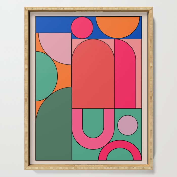 Geometric Shapes 239 Serving Tray Gallery Image 1