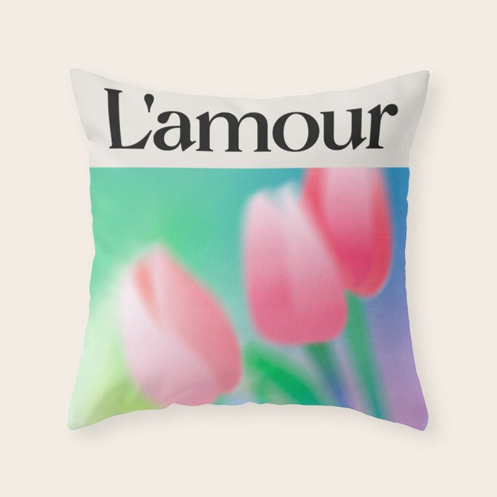 L'amour: Gradient Series 01 Throw Pillow Gallery Image 1