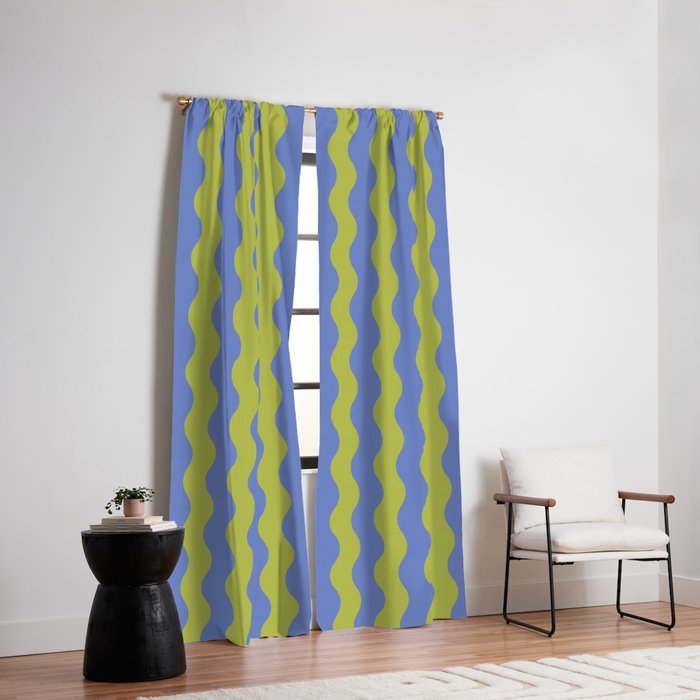 Striped Waves Retro Surf Window Curtain Gallery Image 2
