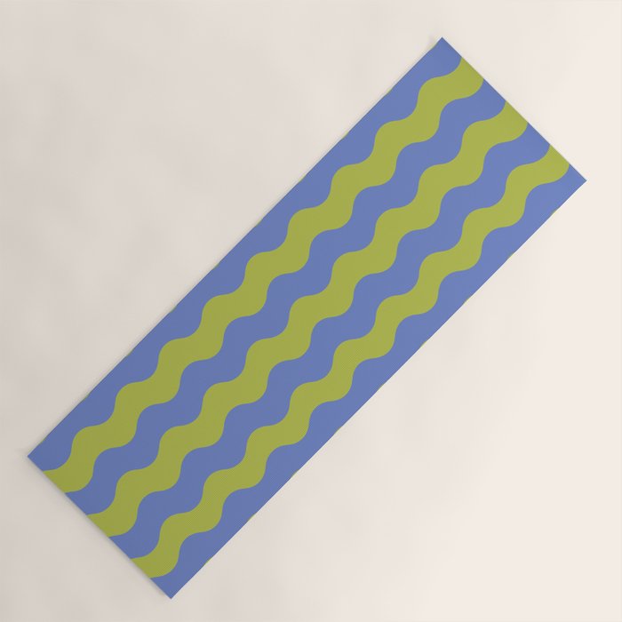 Striped Waves Retro Surf Yoga Mat Gallery Image 1