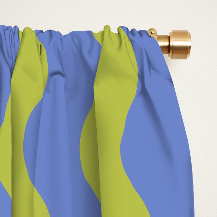 Striped Waves Retro Surf Window Curtain Gallery Image 2
