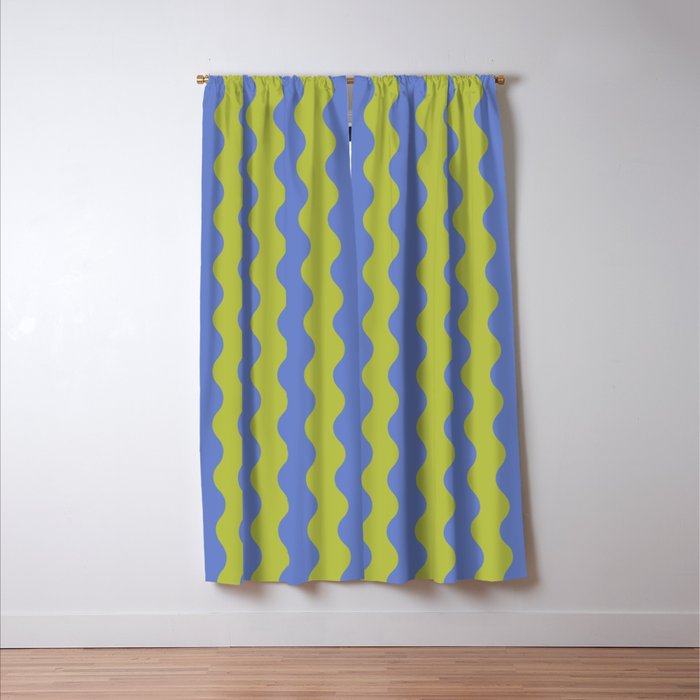 Striped Waves Retro Surf Window Curtain Gallery Image 3