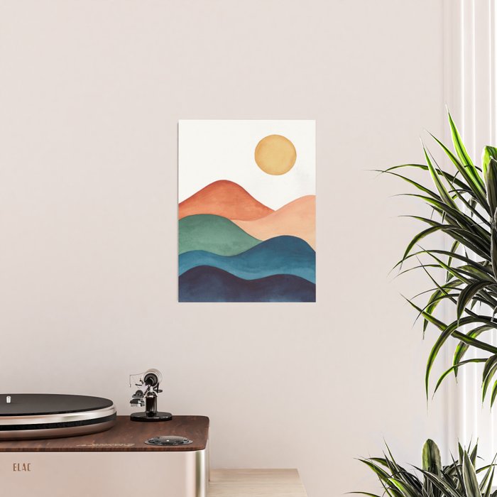 Colorful Abstract Mountains Poster Gallery Image 2