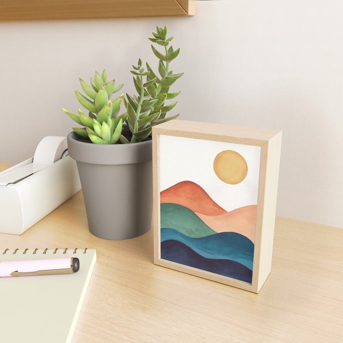 Colorful Abstract Mountains Mini Art Print Gallery Image 2