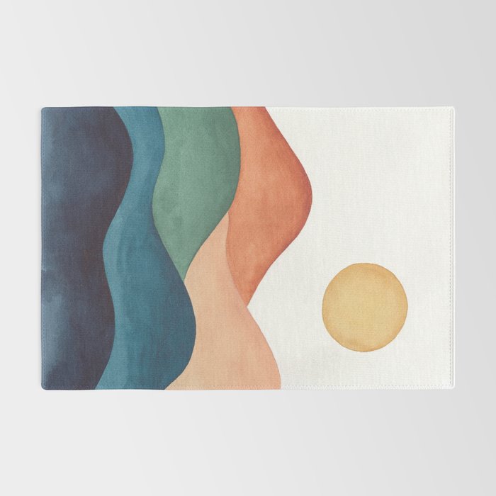 Colorful Abstract Mountains Rug Gallery Image 2