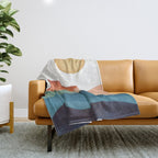 Colorful Abstract Mountains Throw Blanket Gallery Image 1