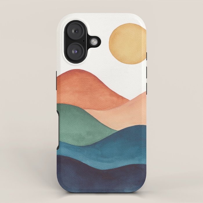 Colorful Abstract Mountains iPhone Case Gallery Image 1