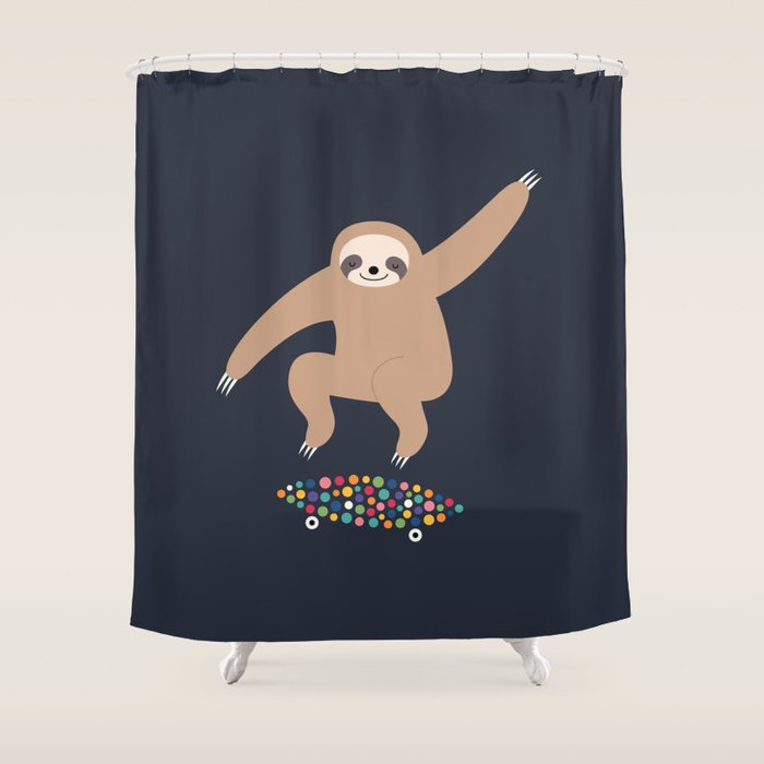 Sloth Gravity Shower Curtain Gallery Image 1