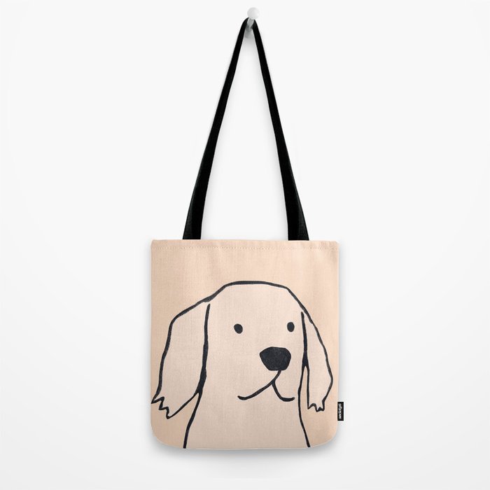 Golden retriever on cream Tote Bag Gallery Image 2