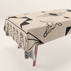 Lost Desert Tile - Black & Camel Tablecloth Gallery Image 1