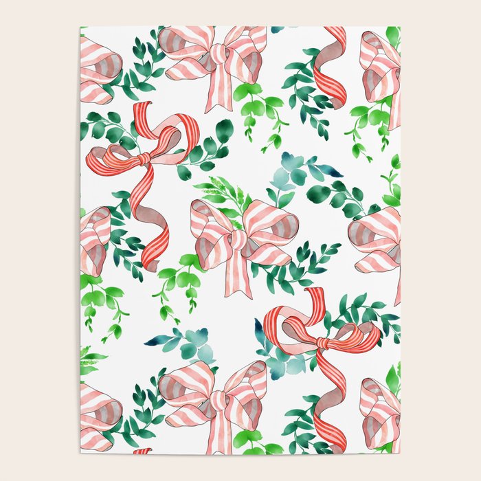 Whimsical Cheerful Bows Plants II Poster Gallery Image 4