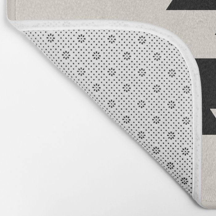 Southwestern Minimalism - Black Neutral Beige Bath Mat Gallery Image 2