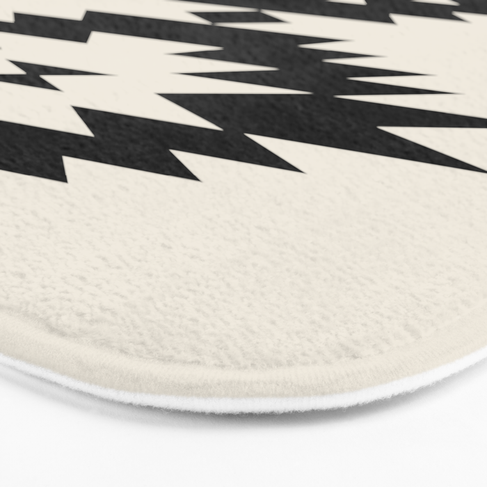 Southwestern Minimalism - Black Neutral Beige Bath Mat Gallery Image 3