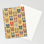 Hard choice // shoes on yellow background Stationery Card Gallery Image 2