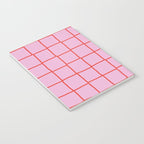 Retro Pink + Red Tiles Checker Plaid Notebook Gallery Image 3