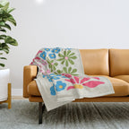 Flower Market 02: Kyoto Throw Blanket Gallery Image 1