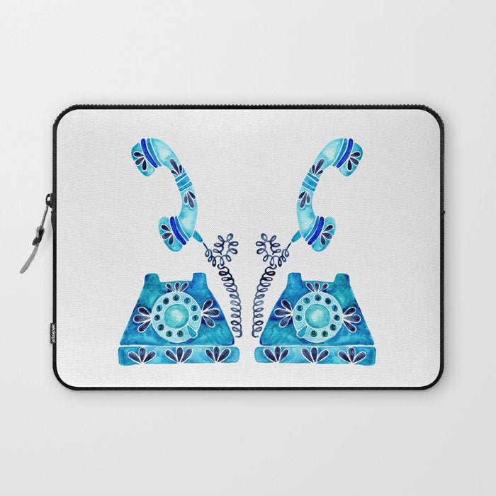 Vintage Rotary Phone - Blue Raspberry Laptop Sleeve Gallery Image 1
